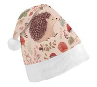 Vqqkasmn Christmas Hats Santa Hat Christmas Hats Adults Gorros De Navidad Lovely Hedgehog Printed for Xmas Office Party