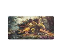 Vqqkasmn Desk Mat Mouse Mat Gaming Mouse Pad Large A Small Fairy Tale House Printed for Computers Laptop Office Home