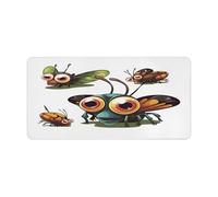 Vqqkasmn Desk Mat Mouse Mat Gaming Mouse Pad Large Cartoon Insect Printed for Computers Laptop Office Home
