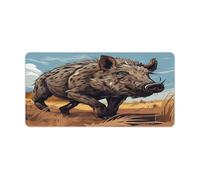 Vqqkasmn Desk Mat Mouse Mat Gaming Mouse Pad Large Cartoon Wild Boar Printed for Computers Laptop Office Home