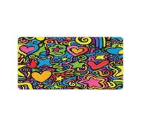 Vqqkasmn Desk Mat Mouse Mat Gaming Mouse Pad Large Doodles And Lines Printed for Computers Laptop Office Home