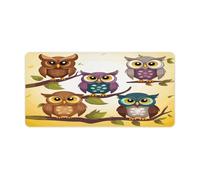 Vqqkasmn Desk Mat Mouse Mat Gaming Mouse Pad Large Owls Birds Printed for Computers Laptop Office Home