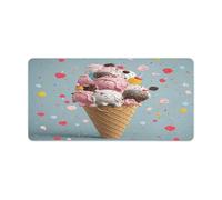 Vqqkasmn Desk Mat Mouse Mat Gaming Mouse Pad Large Sweet Ice Cream Printed for Computers Laptop Office Home