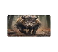 Vqqkasmn Desk Mat Mouse Mat Gaming Mouse Pad Large Wild Boar Photos Printed for Computers Laptop Office Home