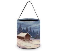 Vqqkasmn Halloween Candy Handbag Trick Or Treat Bags Kids Party Gift Bag with Handles Cabin in The Woods Printed for Festive Home Decor