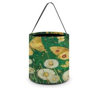 Vqqkasmn Halloween Candy Handbag Trick Or Treat Bags Kids Party Gift Bag with Handles Yellow Butterfly Pattern Printed for Festive Home Decor