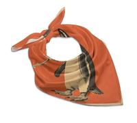 Vqqkasmn Square Satin Kerchief Hair Scarves Silk Like Curly Headscarves Tie Sleeping Scarves Silk Accessories A Flower And Penguin Printed Classic Neckerchief Gift