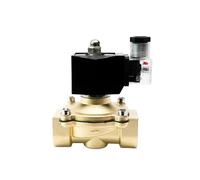 VQRINWIEL 1/2" 1" 2" Inch 2 Way Waterproof Solenoid water 220V 12V 24V 110V Brass Normally Closed With LED Indicator(230vac-normally Open,1 Inch)