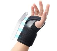 VQUNBG Wrist Support Splint Brace, Compression Wrist Support Brace for Men & Women, Adjustable Strap Hand Supports Stabilizer for Tendonitis, Arthritis, Gym, Sports (Black, Right)