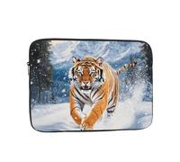 VQUVQV 13 Inch Laptop Sleeve Tiger Running In The Snow Portable Laptop Case, Slim Lightweight Computer Sleeve Bag Briefcase Carrying Bag