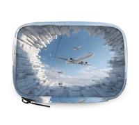 VQUVQV 3D Breaking Wall Airplane Art Print Weekly Travel Pill Organiser