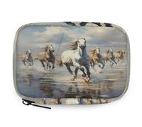VQUVQV Art Painting Running Horse Weekly Travel Pill Organiser Pill Case