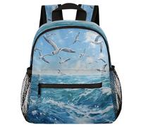 VQUVQV Backpack for Kids, Flying Seagulls Small Rucksack School Bags for Girls Boys 3-8, Lightweight Children's Bookbag Daypack