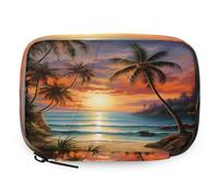 VQUVQV Beach Sunset Tropical Palm Tree Weekly Travel Pill Organiser