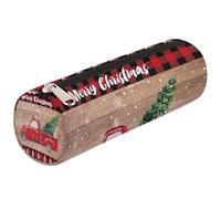 VQUVQV Boys Girls Pencil Case, Red Buffalo Truck Zippered Pen Case for Stationery Toiletries Makeup Office Supplies, Portable Cosmetics Bag