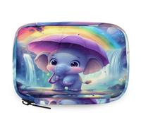VQUVQV Cartoon Elephant Rainbow Weekly Travel Pill Organiser Pill Case Box