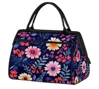 VQUVQV Cute Colorful Wildflowers Travel Duffel Bag, Lightweight Carry On Weekend Overnight Bags Hand Luggage Tote Bags for Women Men Kids