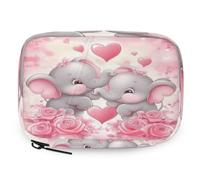 VQUVQV Cute Elephant Love Rose Weekly Travel Pill Organiser Pill Case Box