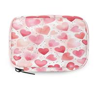 VQUVQV Cute Pink Love Heart Weekly Travel Pill Organiser Pill Case Box