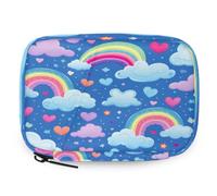 VQUVQV Cute Rainbow Love Heart Clouds Weekly Travel Pill Organiser