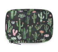 VQUVQV Dark Green Cactus Succulent Weekly Travel Pill Organiser Pill Case