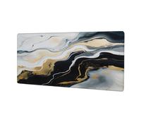 VQUVQV Extended Mouse Mat, Black White Gold Marble Non-Slip Base Gaming Mousepad for Home Office Game, Large Desk Mat for Keyboard and Mouse