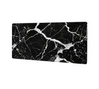 VQUVQV Extended Mouse Mat, Black White Marble Texture Non-Slip Base Gaming Mousepad for Home Office Game, Large Desk Mat for Keyboard and Mouse