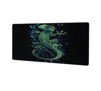 VQUVQV Extended Mouse Mat, Green Lizard Non-Slip Base Gaming Mousepad for Home Office Game, Large Desk Mat for Keyboard and Mouse