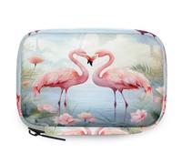 VQUVQV Flamingos Heart Shape Weekly Travel Pill Organiser Pill Case Box