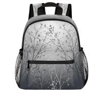 VQUVQV Gray Tree Branch Silhouette Backpack for Kids, Small Rucksack School Bags for Girls Boys 3-8, Lightweight Children's Bookbag Daypack