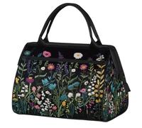 VQUVQV Gym Sports Duffle Bag for Men Women, Wildflowers Waterproof Travel Holdall Bag, Carry On Hand Luggage Tote Bag for School, Weekend