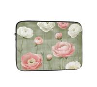 VQUVQV Laptop Sleeve Protective Case Soft Lining Padded Zipper Cover Carrying Bag, Pink And White Flowers Slim Lightweight Laptop Bag Briefcase