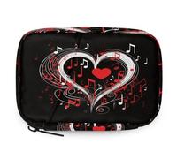 VQUVQV Love Heart Music Notes Weekly Travel Pill Organiser Pill Case Box