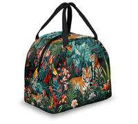 VQUVQV Lunch Bags for Women Men, Jungle Cartoon Tiger Leakproof Insulated Lunch Box Tote Bag, Thermal Cooler Bag for Work Picnic Travel