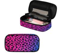 VQUVQV Pencil Case for Boys Girls, Neon Pink Blue Gradient Large Capacity Pen Case Pouch Holder Stationery Organizer School Pencil Cases