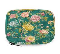 VQUVQV Pink and Yellow Peonies Weekly Travel Pill Organiser Pill Case Box