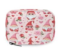 VQUVQV Pink Love Gnome Pattern Weekly Travel Pill Organiser Pill Case Box