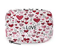 VQUVQV Red Hearts Love Weekly Travel Pill Organiser Pill Case Box