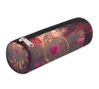 VQUVQV Small Pencil Case, Portable Pencil Bag Pen Pouch for Boys Girls Teens, School Stationary Organiser Supplies Makeup Brush Bag, Dreamcatcher Pink Roses