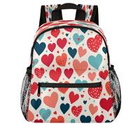 VQUVQV Toddler Backpack Cute Love Heart Pattern School Bag Kids Backpack for Girls Boys, Lightweight Schoolbag Book Bag Casual Daypack for 3-8 Years Old