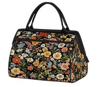 VQUVQV Travel Duffel Bag, Colorful Wildflowers Lightweight Carry On Weekend Overnight Bags Hand Luggage Tote Bags for Women Men Kids