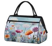 VQUVQV Travel Duffel Bag, Garden Wildflowers Lightweight Carry On Weekend Overnight Bags Hand Luggage Tote Bags for Women Men Kids