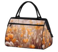 VQUVQV Travel Duffel Bag, Orange Flowers in The Sunlight Lightweight Carry On Weekend Overnight Bags Hand Luggage Tote Bags for Women Men Kids