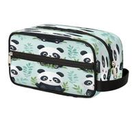 VQUVQV Travel Makeup Bag Cute Panda Cosmetics Organiser Toiletry Bag | Portable Make Up Pouch Wash Bag for Travel Accessories, Large Capacity, Wide Open, Gifts for Women Men