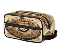 VQUVQV Travel Makeup Bag Vintage Cd Cosmetics Organiser Toiletry Bag | Portable Make Up Pouch Wash Bag for Travel Accessories, Large Capacity, Wide Open, Gifts for Women Men