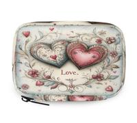 VQUVQV Vintage Love Heart Weekly Travel Pill Organiser Pill Case Box