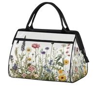VQUVQV Vintage Wildflowers Travel Duffel Bag, Lightweight Carry On Weekend Overnight Bags Hand Luggage Tote Bags for Women Men Kids