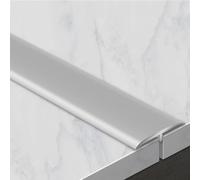 VQWQV 90cm Versatile Metal Trim Door Thresholds Aluminum T Molding Floor Transition Strips Flat Divider Tiles Gap Covering Strip For Joining Laminate Planks(Silver,W:3.3cm/0.1ft)