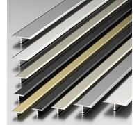 VQWQV Floor Transition Strip Aluminum T-Shape Threshold Strip Easy To Install Edge Trim Flute For Door Threshold And Joining Flooring Gaps Of Laminate Planks Tile(3pcs)(White,3pcs*90 * 1cm)