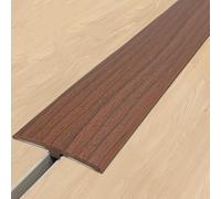 VQWQV Vinyl Floor Transition Strip Self-Adhesive PVC Trim L100cm（3.2ft） Wood Grain Design Easy To Clean Laminate Gap Covering Joining Strips(Dark brown)